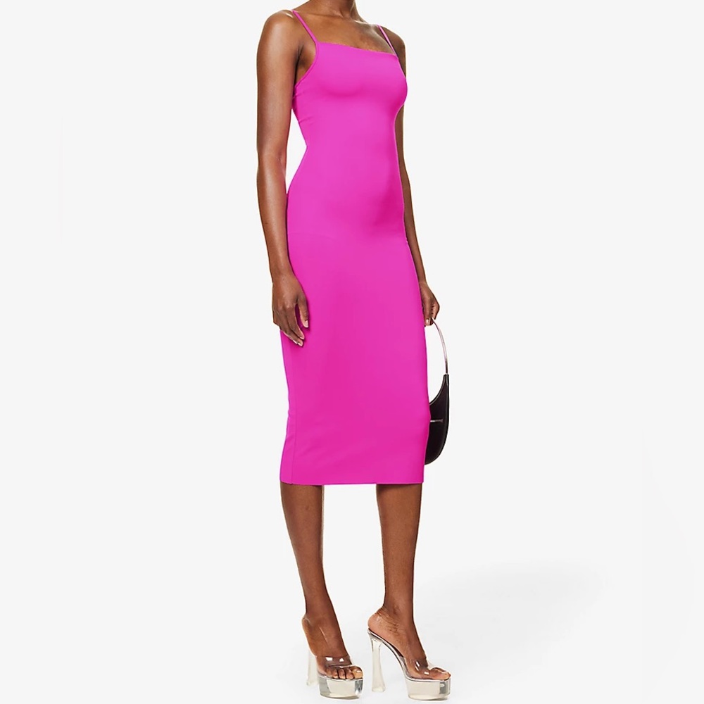 Good American Pink Midi Dress